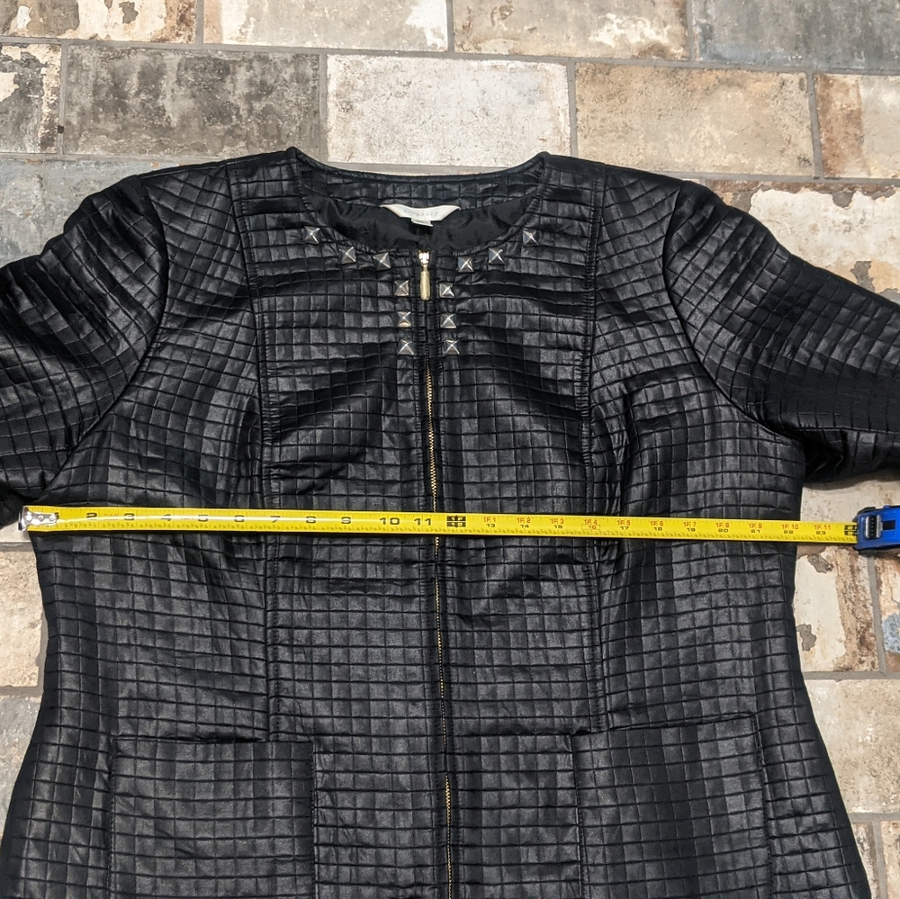 Prophecy XL Black Studded Polyester Biker Jacket - Picture 7 of 8